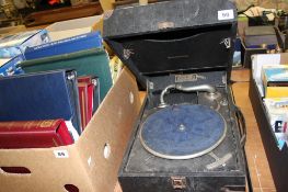 A wind up gramophone