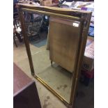 A large gilt mirror