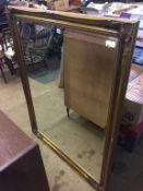 A large gilt mirror