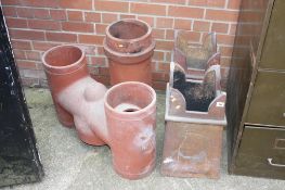 Pair of chimney pots etc.