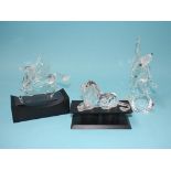 Boxed Swarovski 'The Pegasus', a 'Lion' and a 'Clown'