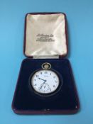 A 9ct gold pocket watch, dial and movement signed, J.W.Benson