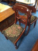 A pair of 19th century mahogany dining chairs