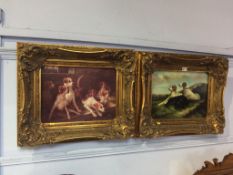 Two modern gilt framed prints