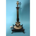 An ornate Corinthian column table lamp