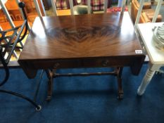 A small reproduction mahogany Sofa table