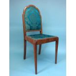 A pair of walnut bedroom chairs