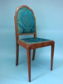 A pair of walnut bedroom chairs