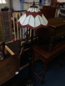 A Tiffany style standard lamp