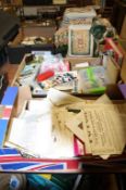 Two boxes of ephemera