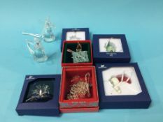 Collection of Swarovski ornaments