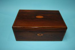 A 19th century rosewood writing slope