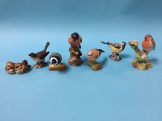 A Royal Worcester 'Great Tit', a Beswick 'Whitethroat' etc. (7)