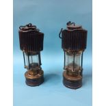 Two Miner's lamps