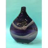 A purple 'Moon' shaped glass vase