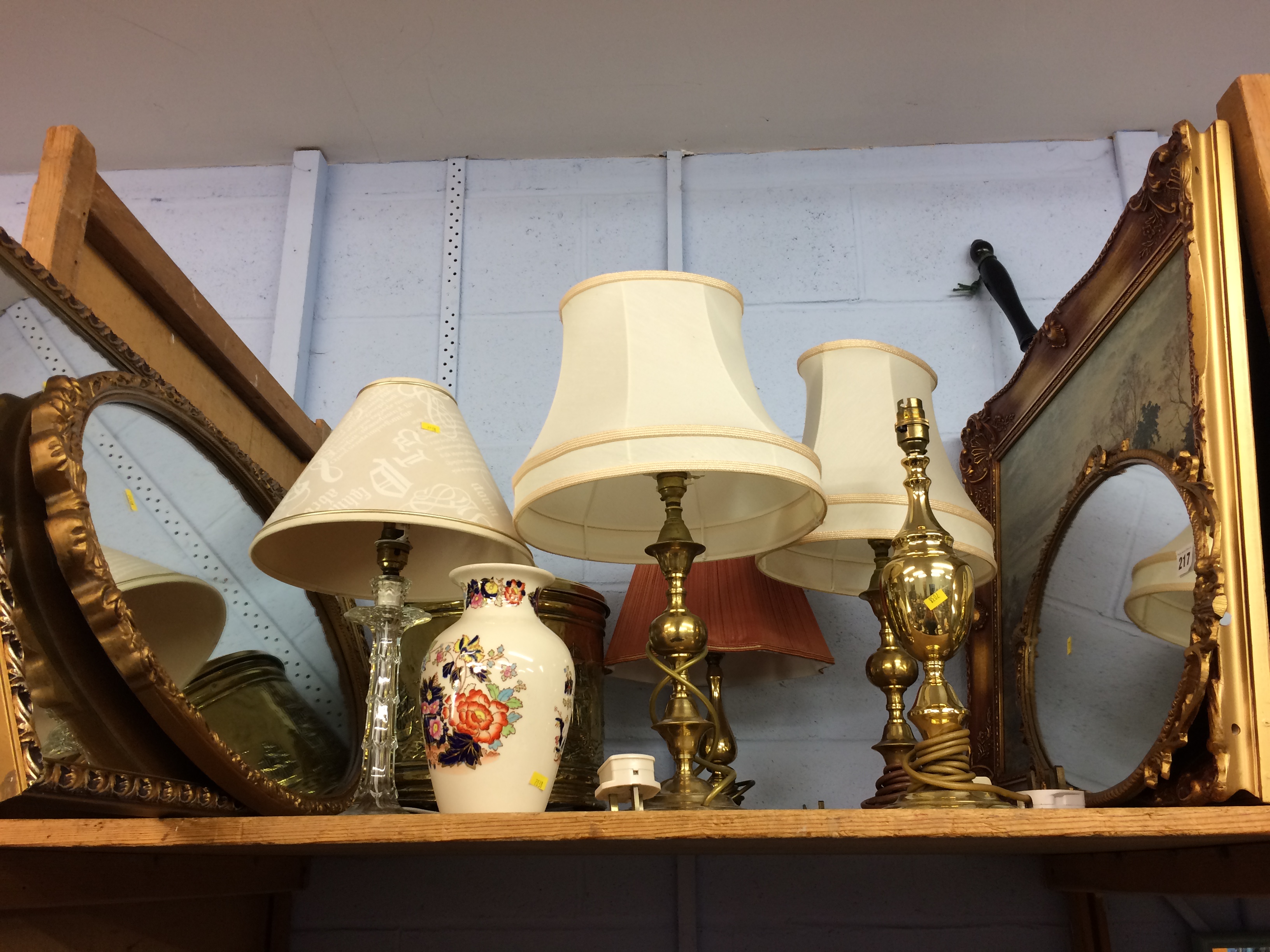Table lamps, mirrors etc.