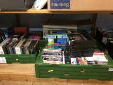 A large quantity of DVDS