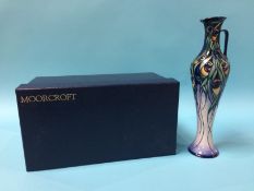 A Moorcroft ewer by Rachel Bishop, 29/300, printed and painted marks, with box, 31cm height