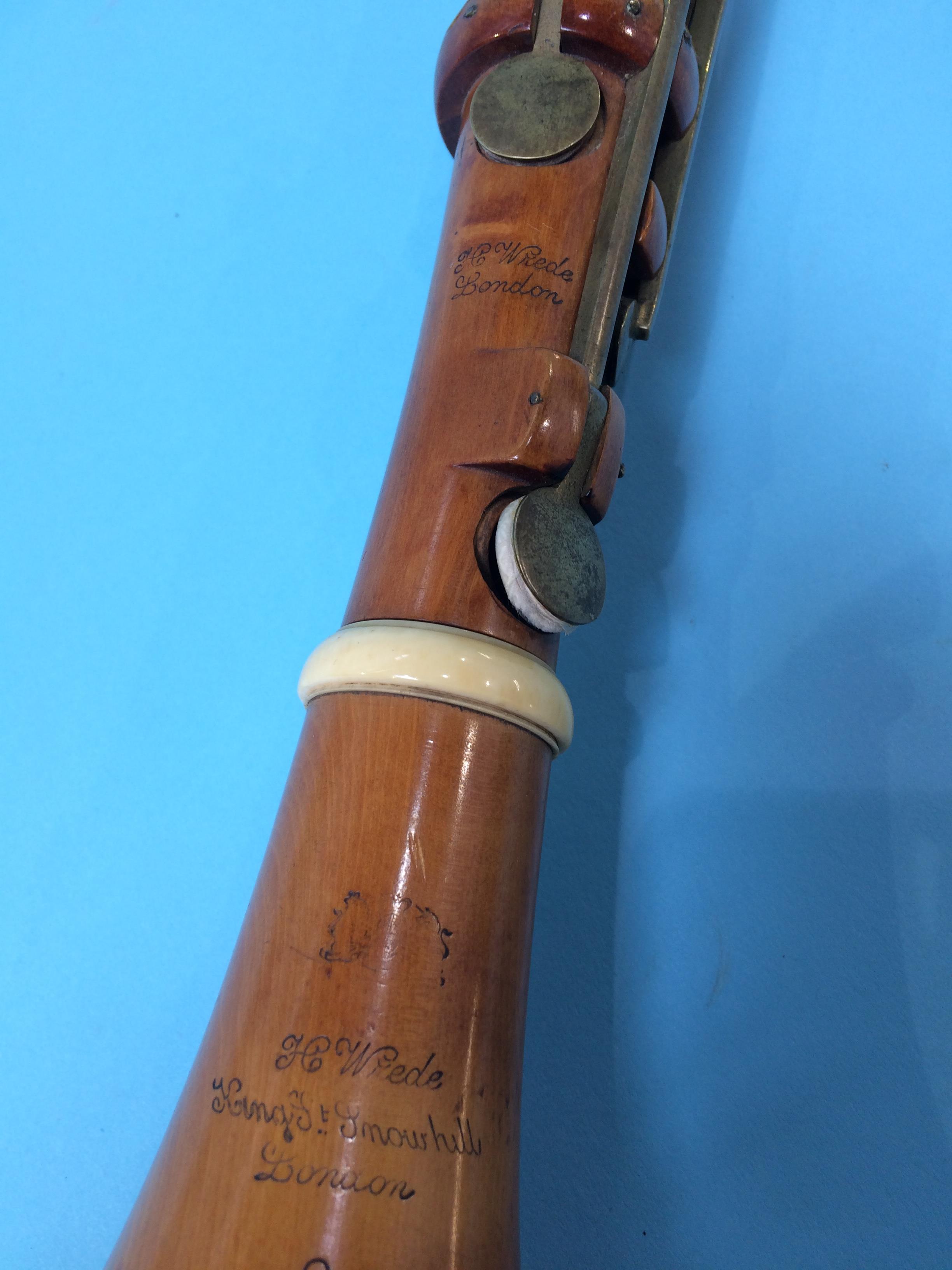 A boxwood and ivory Clarinet, by H. Wrede - Image 6 of 6