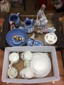 Two boxes of Wedgwood etc.
