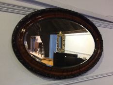 An oval mirror