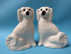 A large pair of Staffordshire Spaniels