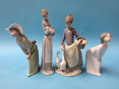 Four Lladro figures