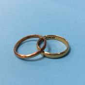 Two 22ct rings, 6.7 grams