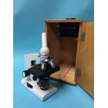 A Bresser microscope and case