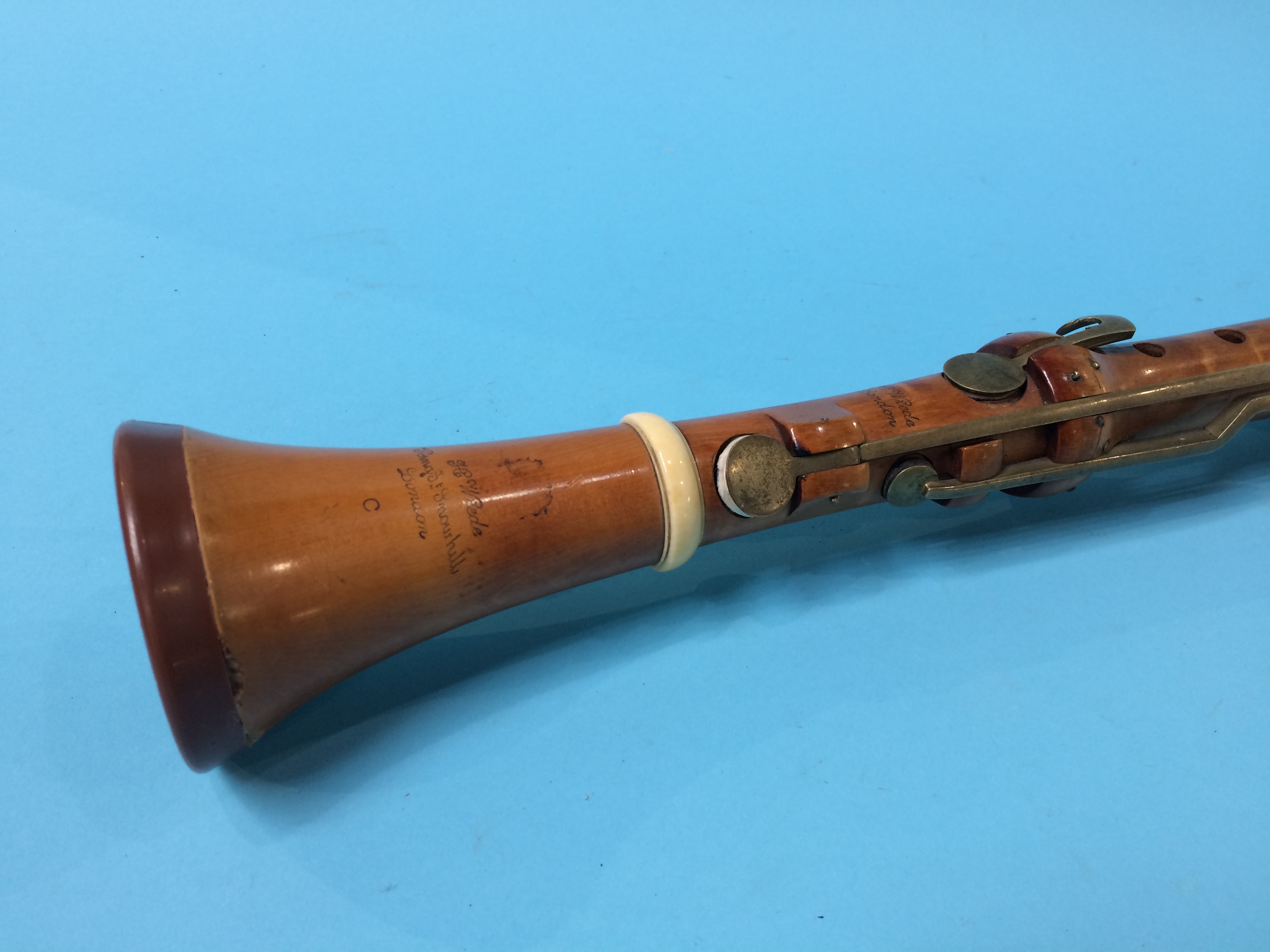 A boxwood and ivory Clarinet, by H. Wrede - Image 2 of 6