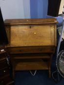 An oak fall front bureau