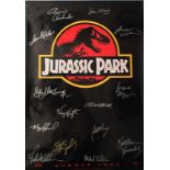 A signed Jurassic Park poster
