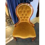 A mahogany spoon back chair