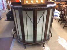 A mahogany china cabinet