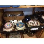 Three boxes of assorted china and ornaments etc.