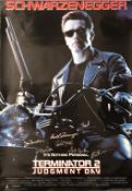 A signed Terminator Two poster