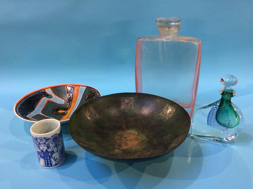 A Poole bowl and a Bjorn Wiinblad vase etc.