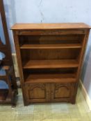 An oak bookcase