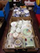 Two trays of china, to include Ringtons and Radford etc.