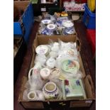 Two trays of china, to include Ringtons and Radford etc.