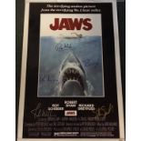 A signed Jaws poster