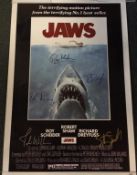 A signed Jaws poster