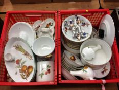 Two boxes of Royal Worcester 'Evesham'