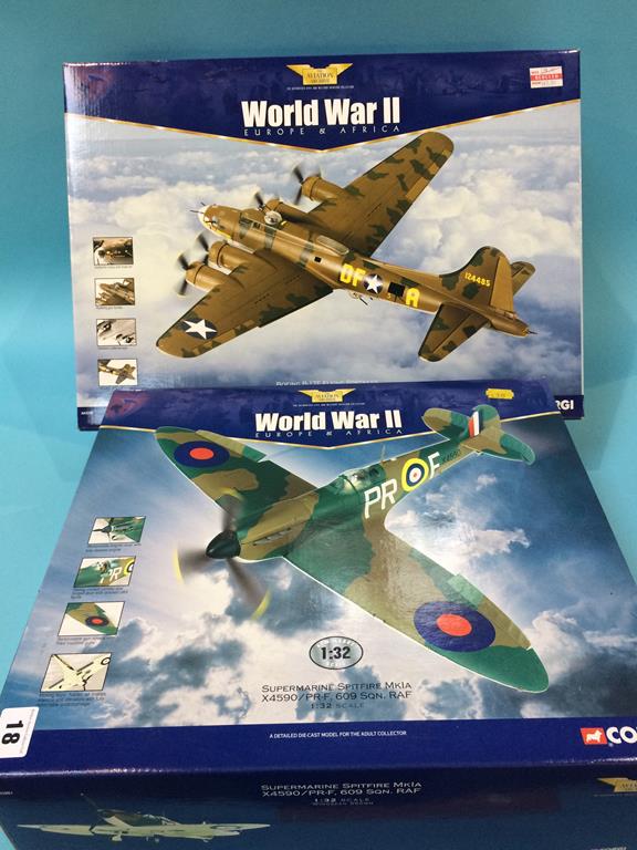 Two boxed Corgi planes