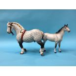 Two Beswick horses