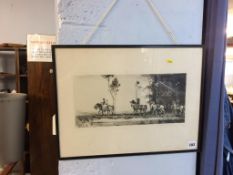 An etching, signed, Morehouse, 7/12