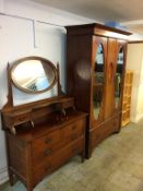 An Edwardian mahogany two piece bedroom suite