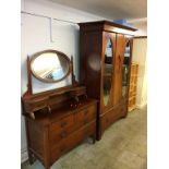 An Edwardian mahogany two piece bedroom suite