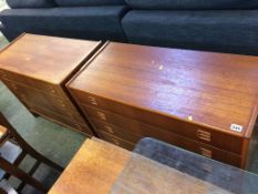 Pair of teak base units