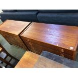 Pair of teak base units